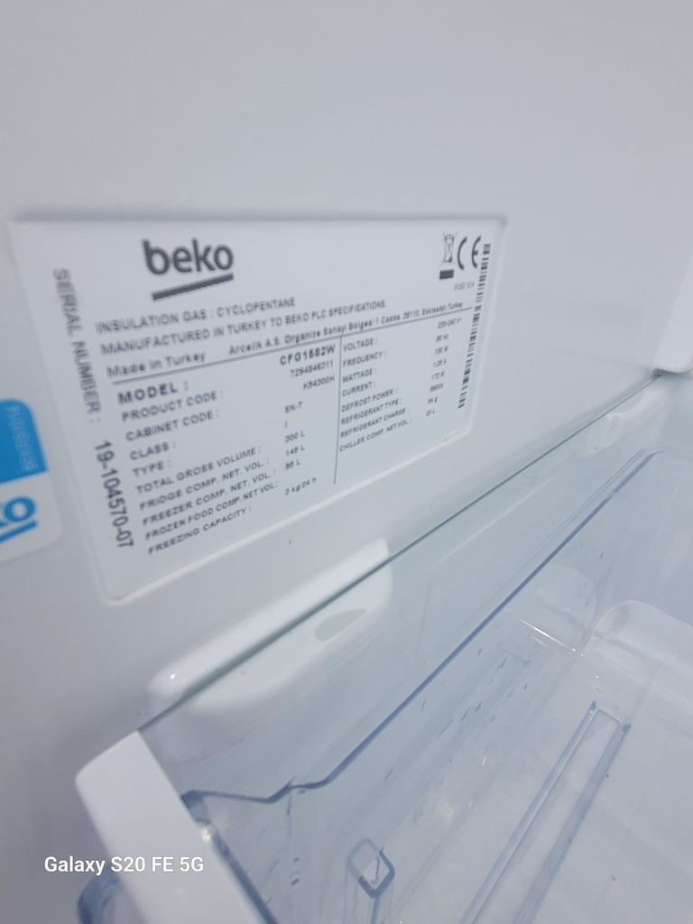 Tall Beko Fridge Freezer, delivery available 