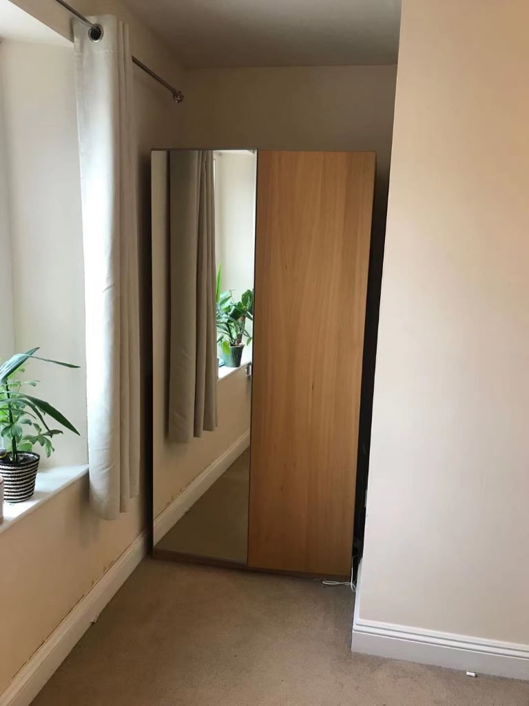 IKEA pax double wardrobe Oak & mirror door in Cardiff City Centre