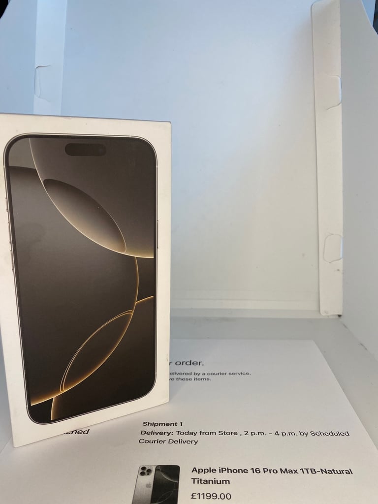 image for Apple iPhone 16 pro max 1TB natural titanium for sale with receipt 