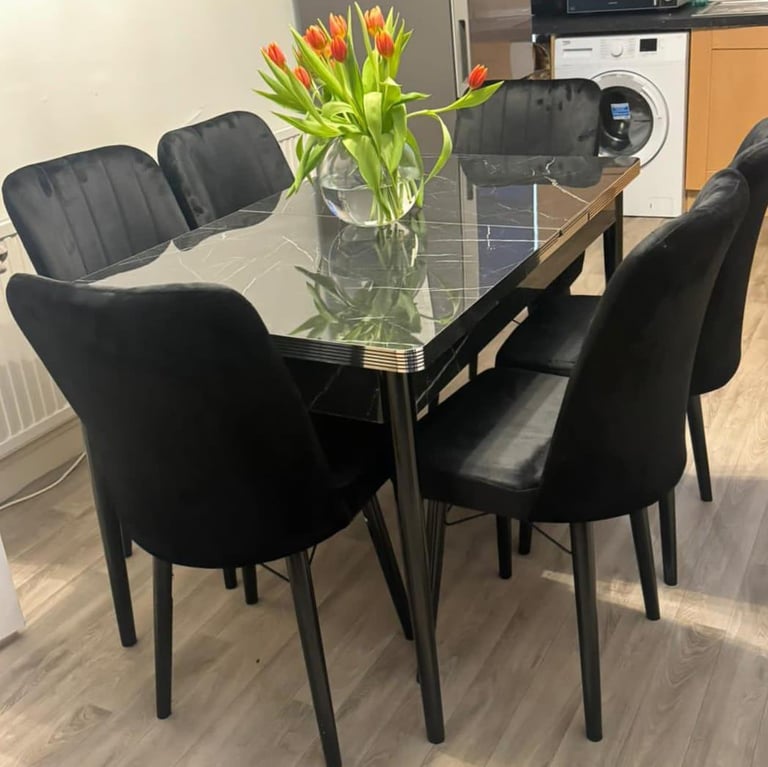 image for Wooden dining tables with 6 chairs