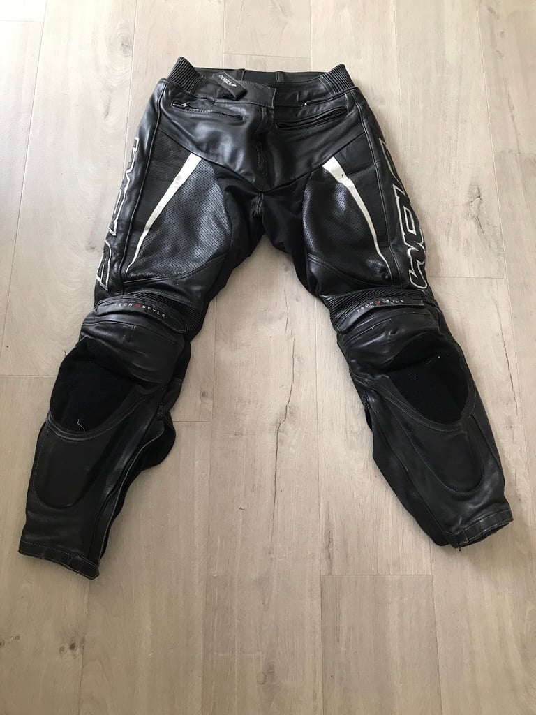 Wolf leather motorcycle jeans 