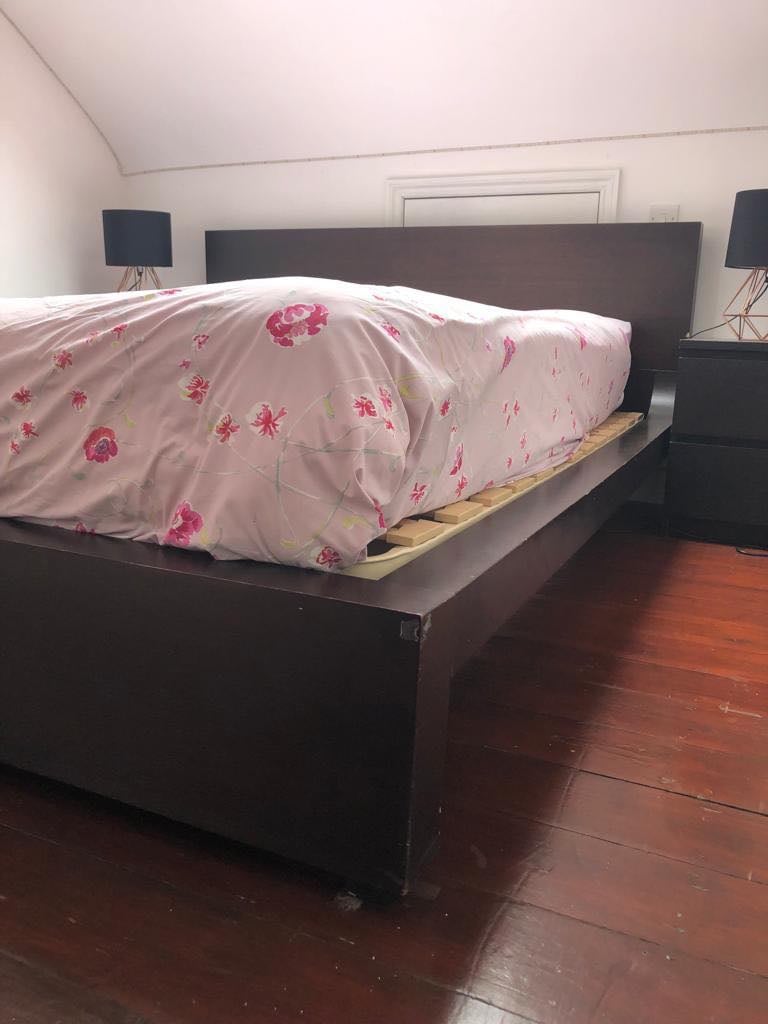 King size bed frame and mattress