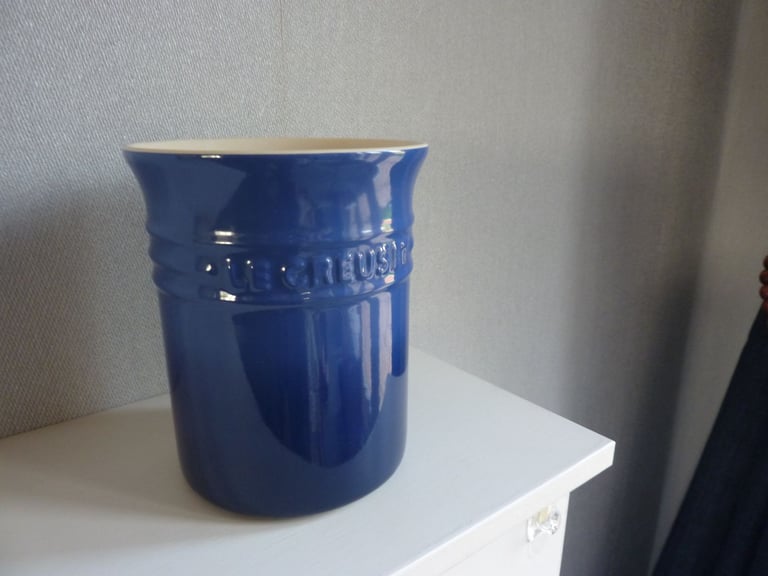 image for Le Creuset - blue utensil jar 