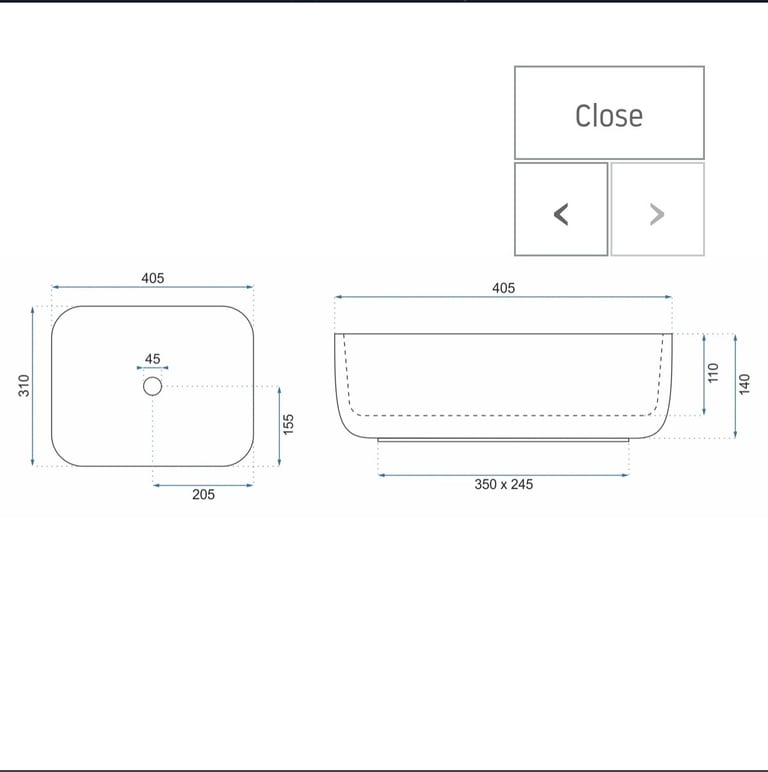 Countertop Basin Rea Kelly Mini Aiax Shiny