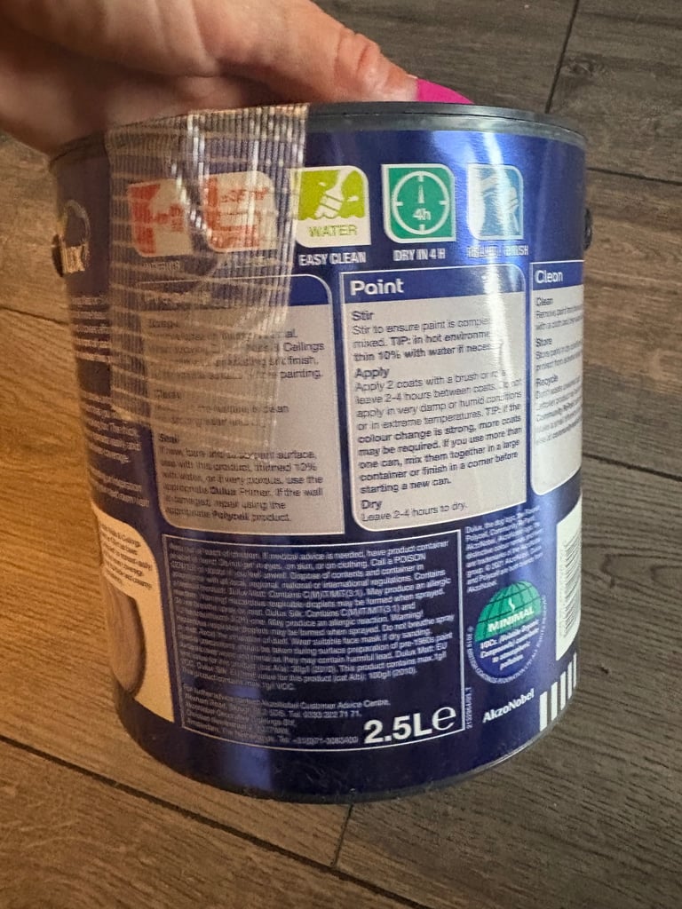 DULUX Rich Black Walls & Ceilings Matt Paint - unopened 