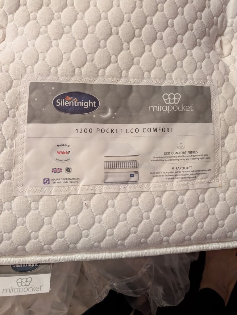 image for FREE - Single mattress - 6 ft x 3 ft x9in (Silentnight Miropocket 1200)