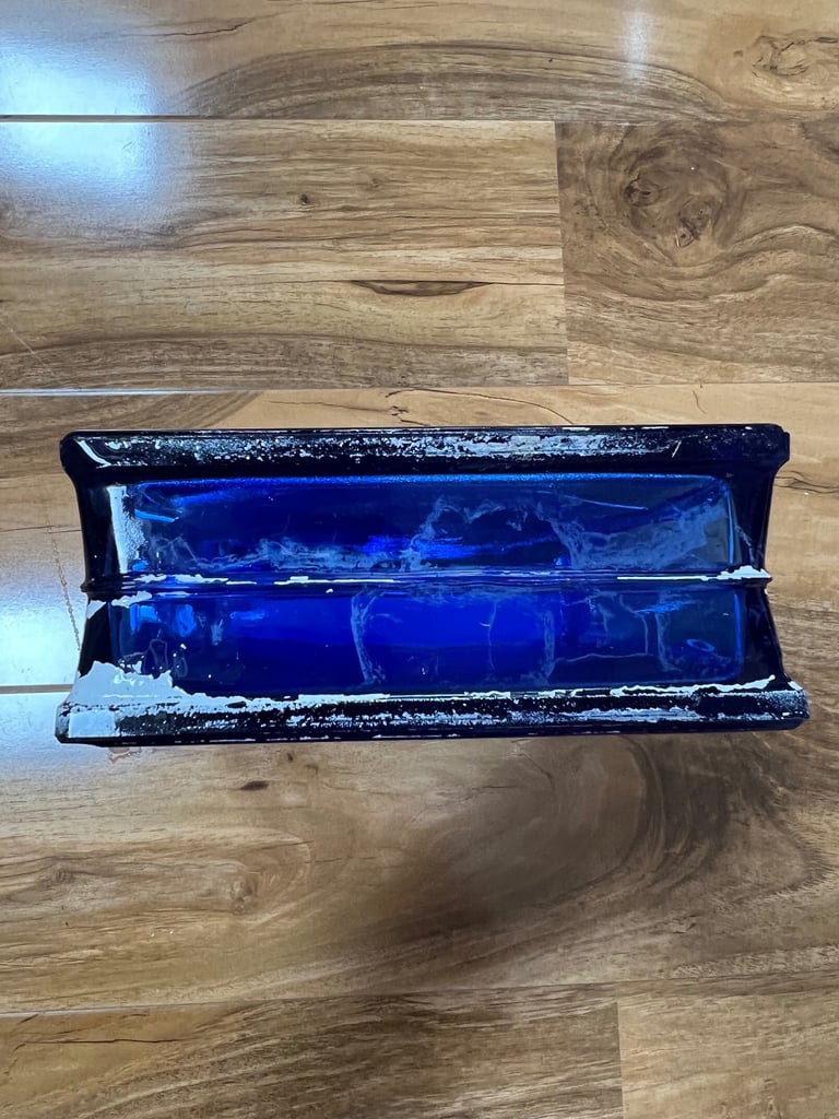 60 used Architectural blue glass blocks 