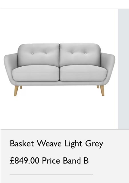 John Lewis light Grey Arlo Medium Sofa. Very good condition. Could deliver
