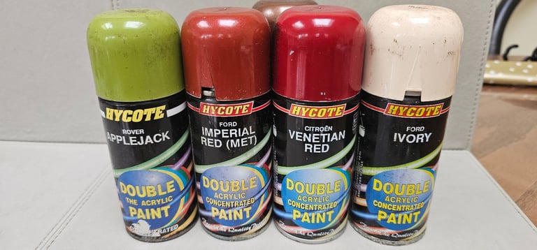 HYCOTE ACRYLIC CAR SPRAY PAINTS - 239 CANS - JOB LOT