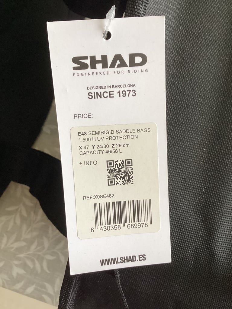 Shad  E48 Semi Rigid Panniers. BRAND NEW !
