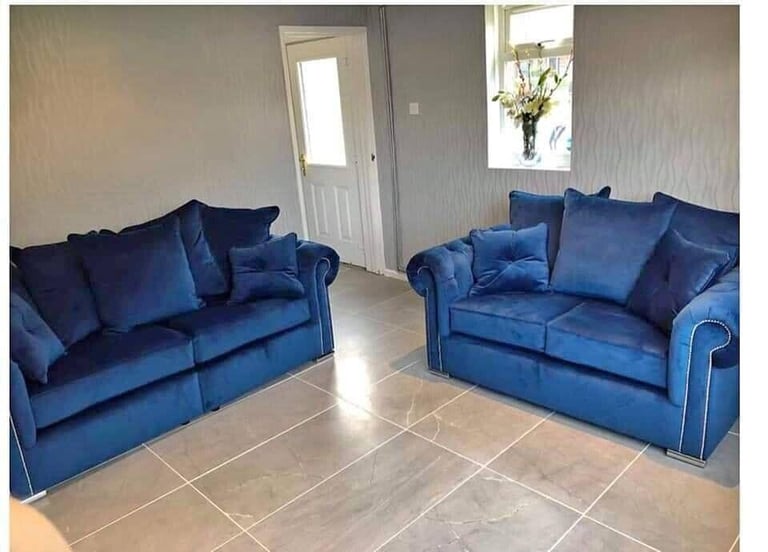 🌹❤Luxuries brand new 3 seater corner sofa 2 seater ashwin velvet sofa