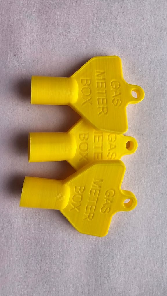 image for 3 × White Meter Keys — Utility / Gas & Electric Meter Box Keys, High Quality