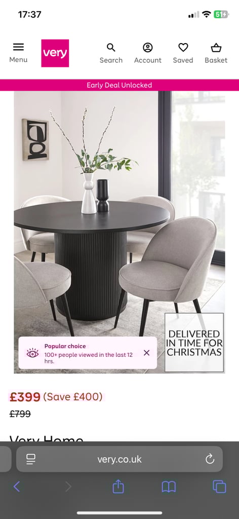 image for Dining table plus 4 chairs