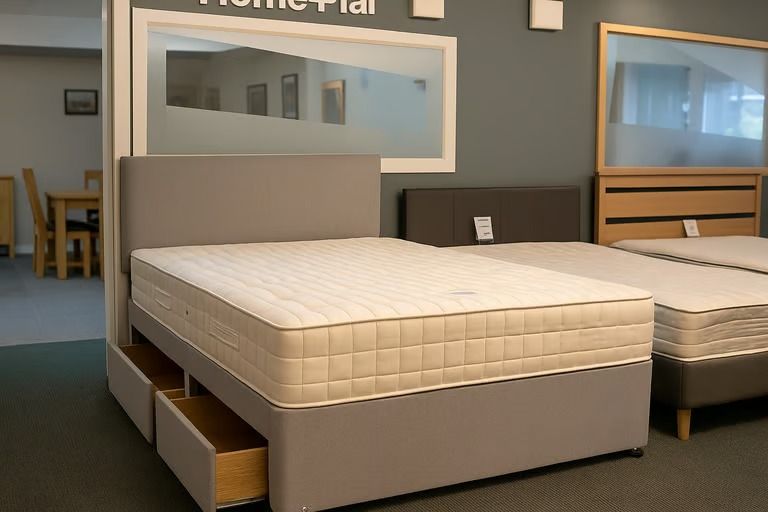 Elegant Double 4ft6 Divan Bed 💥 – 2 Drawers | Plush Comfort | UK Stock **
