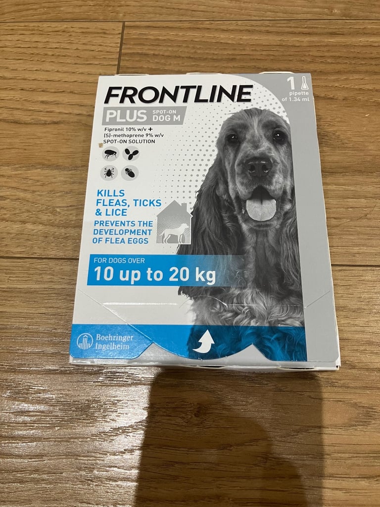 Frontline Plus for Dogs 10-20kg – 6 Pipettes (Box Unopened) – Exp: 06/2026