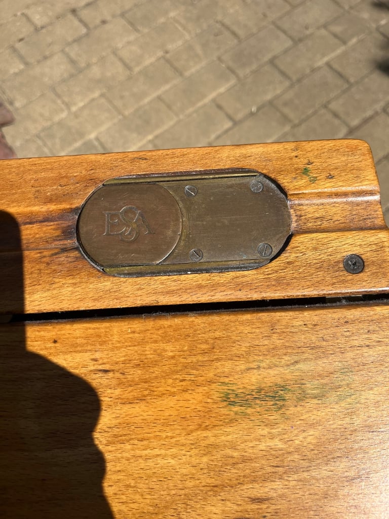 Vintage Wooden Single School Desk