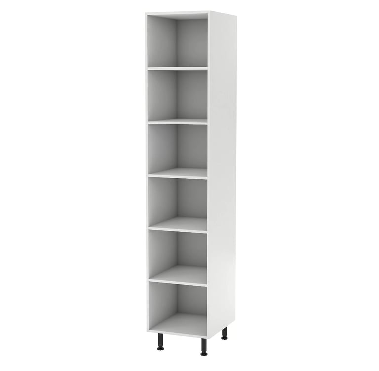 image for White Tall Larder cabinet, (W)500mm, GoodHome Caraway 