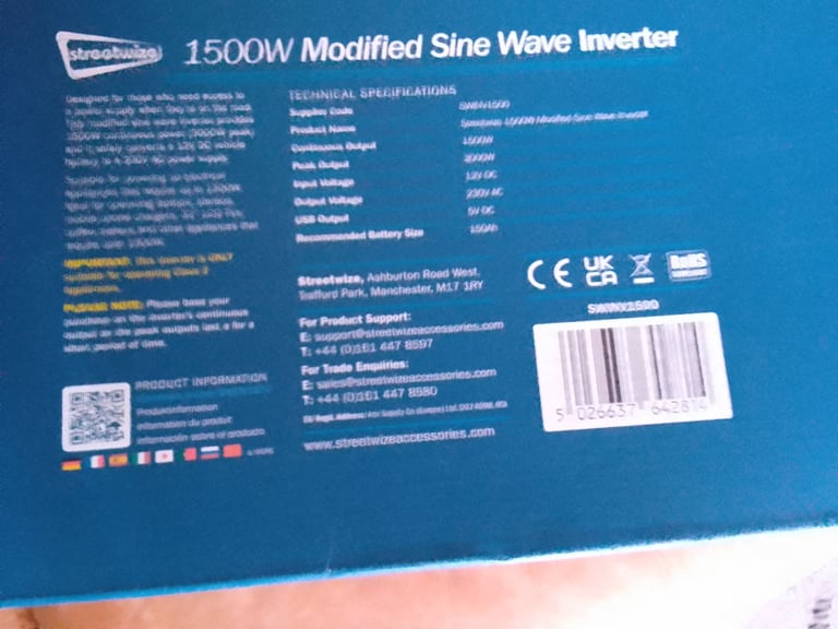 Inverter 1500-3000 peak 