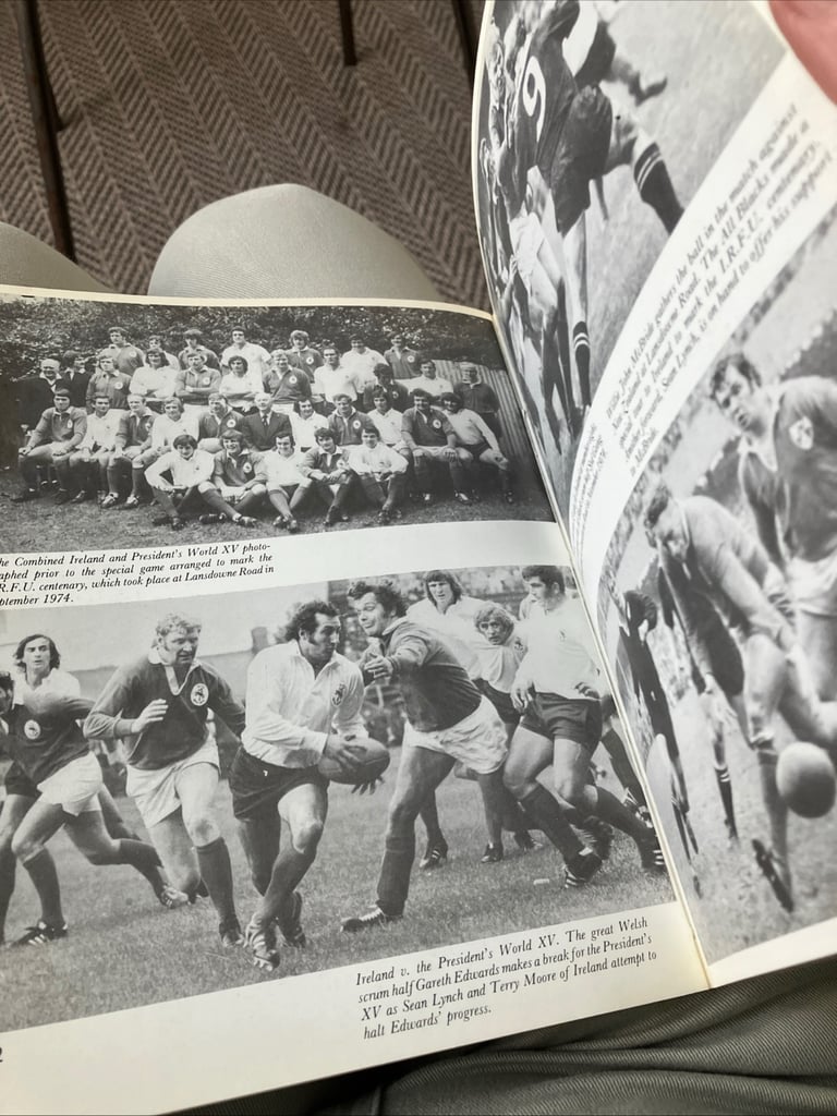 Vintage book Irish rugby scrapbook 1982