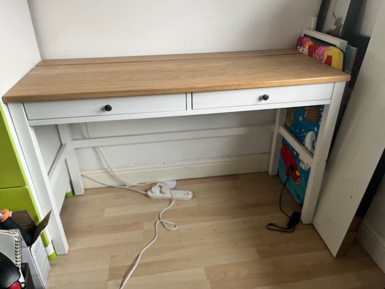 White & Oak Desk / Console Table