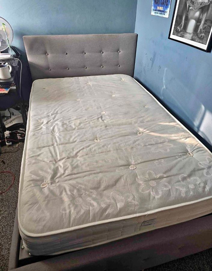 Small double ottoman bed frame with mattress 