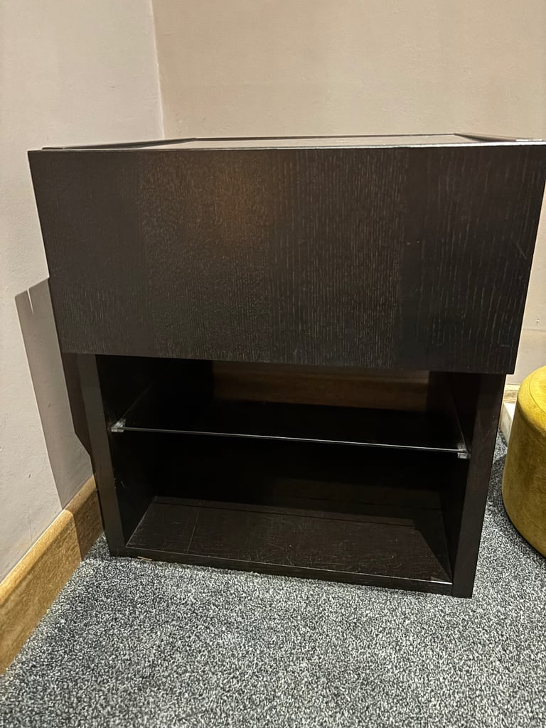 image for Brown unit with glass top 