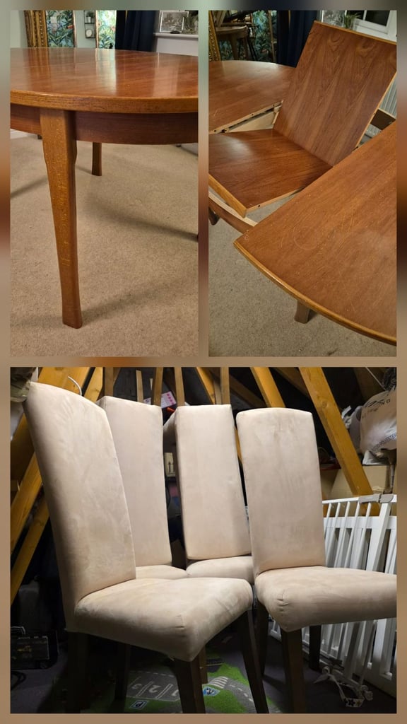 ** Dining table and chairs set **Extendable 4-6/8 seater dining table with 6 chairs 