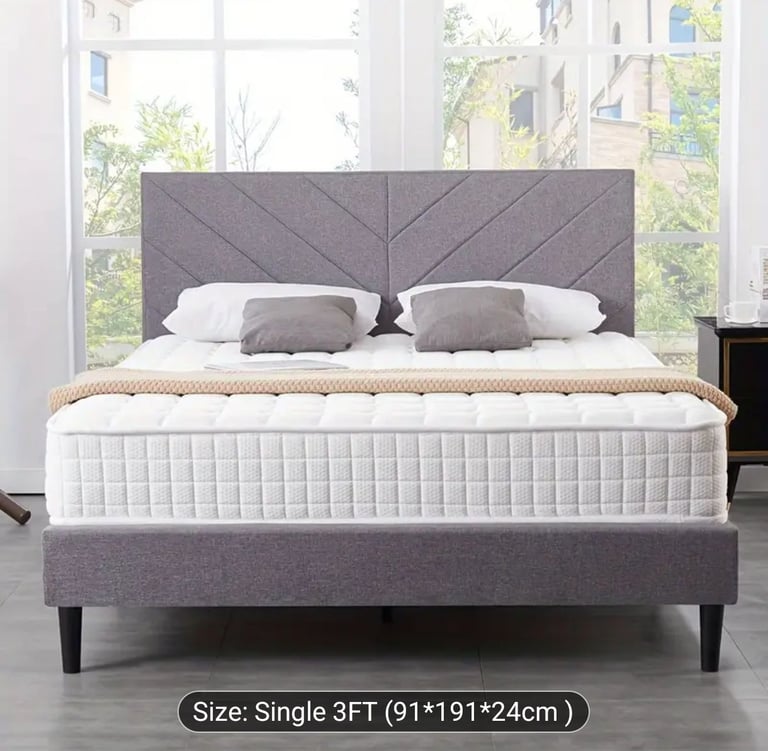 Single Gel Memory Foam & Spring Hybrid Mattress, 7-Zone Ergonomic