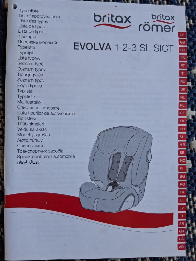 Britax romer evolva car seat