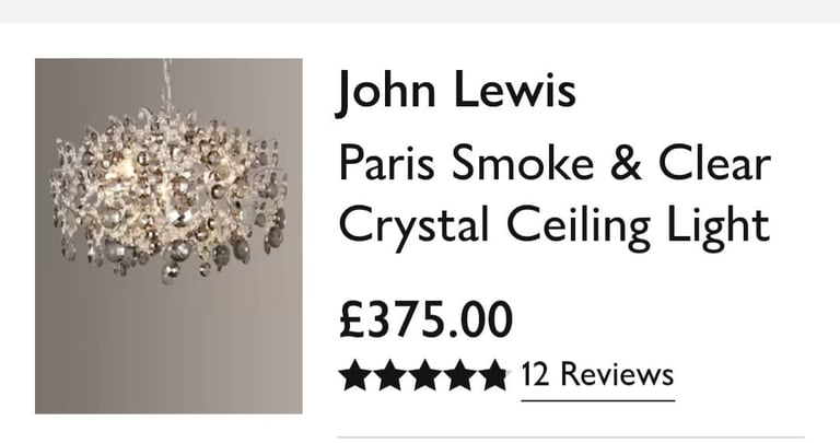 John Lewis ceiling light.