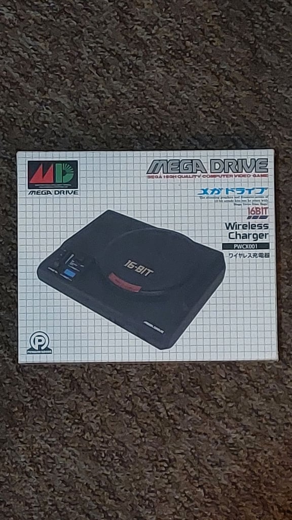Sega megadrive scale model and megadrive charger  collectable 