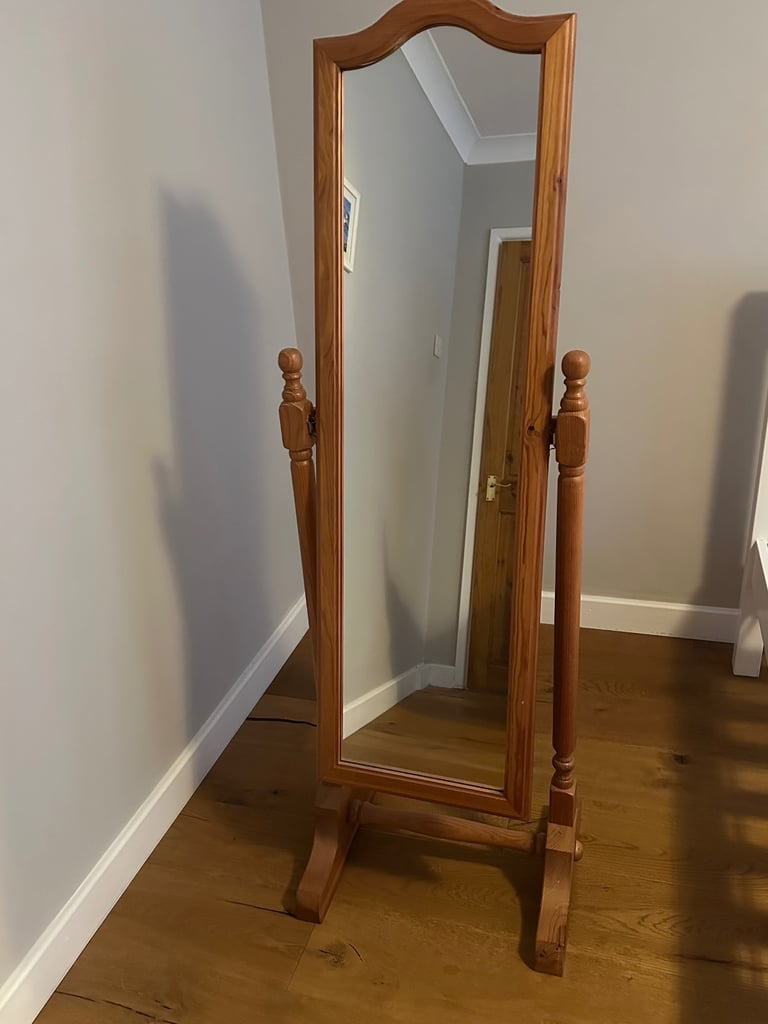 Pine Free Standing Full Length Mirror