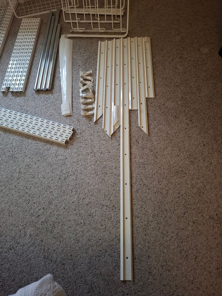 Large White Elfa Closet Storage System