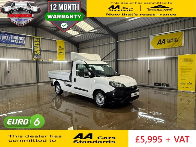 2021 Fiat Doblo 71 Reg 1.6 Multijet 16V Work Up Alloy Dropside + VAT CHASSIS CAB Diesel Manual