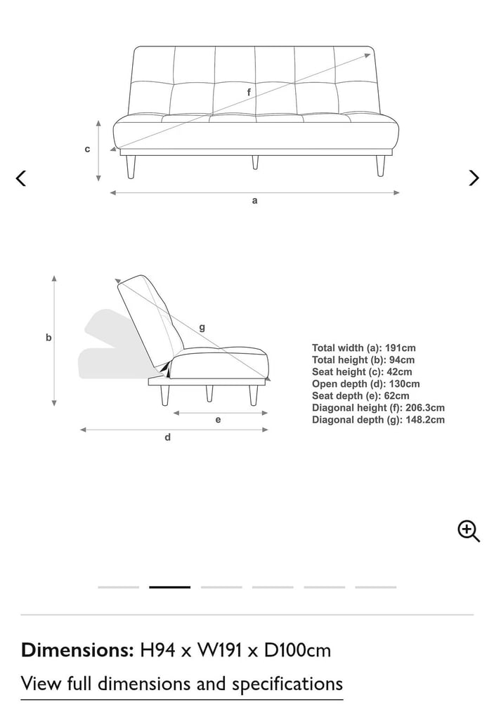 John Lewis sofa bed - pink velvet - Hardly used