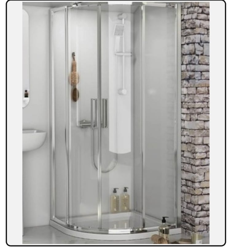 Offset Quadrant Shower Enclosure Door 900 x 900 x 1750 Radiant 6 Reduced height