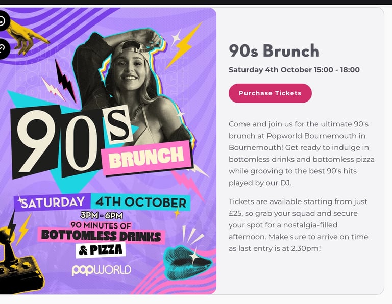 image for 90s Bottomless brunch
