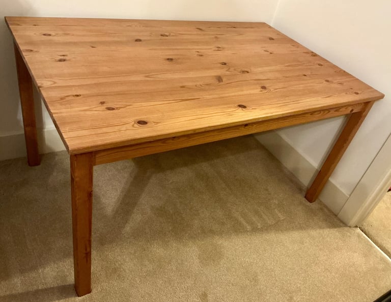 Solid Pine Table + 4 IKEA ADILS table legs
