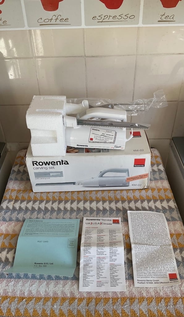 image for Vintage Boxed Rowenta Electric Carving Set