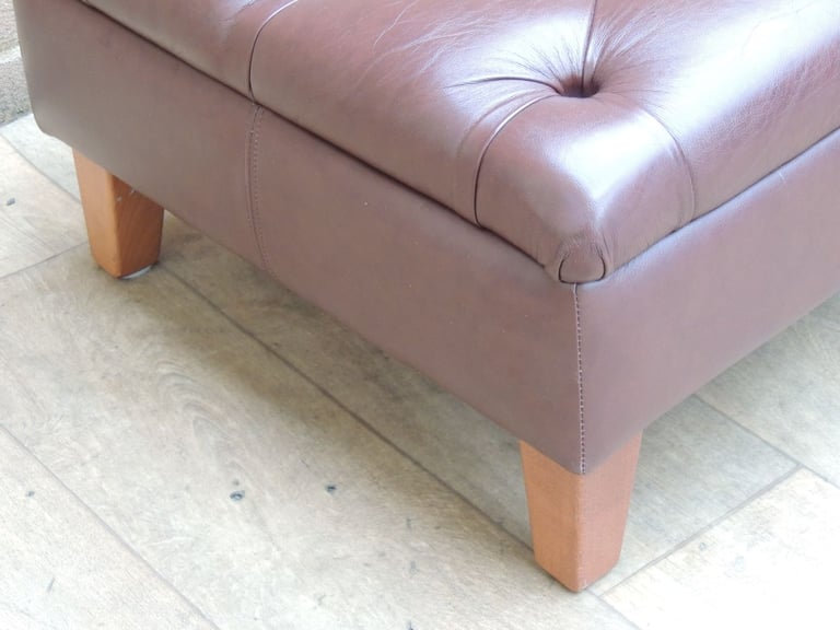 M&S Chesterfield Storage Footstool (UK Delivery)