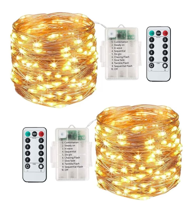 image for  [2 Pack] Fairy Lights, 120LEDs 13M