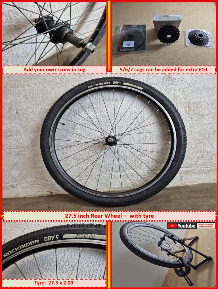 image for 27.5 inch rear wheel with tyre