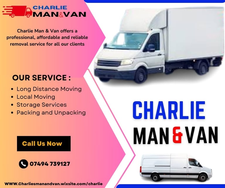 PROFESSIONAL REMOVAL DELIVERY MAN WITH VAN HIRE CHEAP SHORT NOTICE MOVING HOUSE FLAT BIKE WASTE JUNK