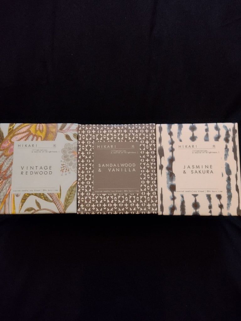 3 Brand new Hikari candles