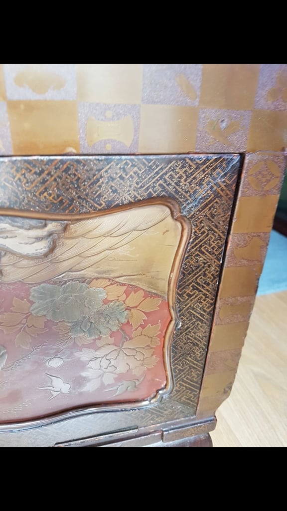 Antique Japanese Makie Lacquer Box C1880 MEIJI PERIOD