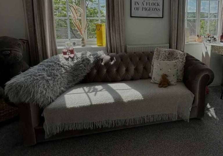 🛋️ Lilac Sofa Bed – Stylish & Practical!