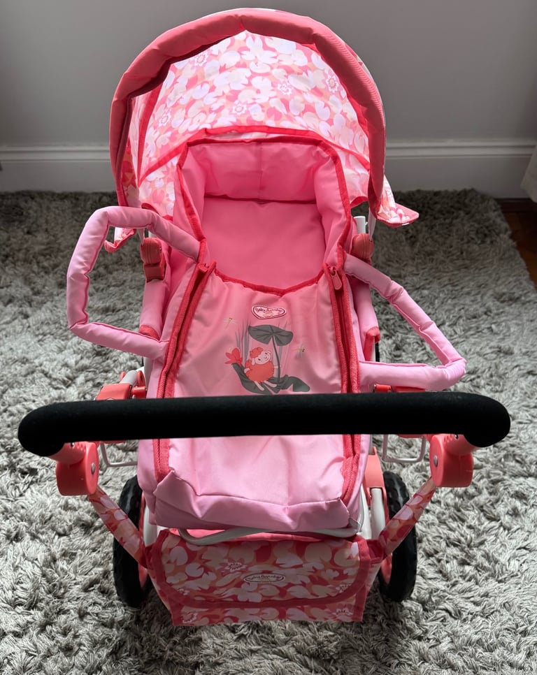 image for Baby annabell deluxe pink pram by zapf creation like new age 3+ 