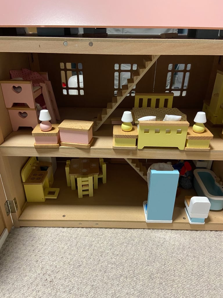 John Lewis Wooden Dolls House & Furniture