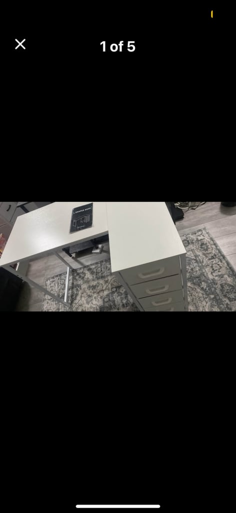Coleshome Computer Desk with Drawer, 100cm x 70 cm Corner Desk for Home Office, Reversible L Shaped 