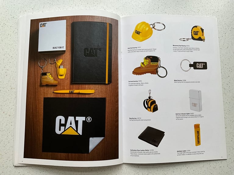 CAT Caterpillar Finning Brand Addition Merchandise Catalogue 2017, Clothes, Watches, Bags, Footwear